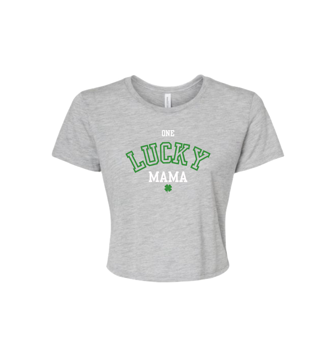 ONE LUCKY MAMA Crop Tee