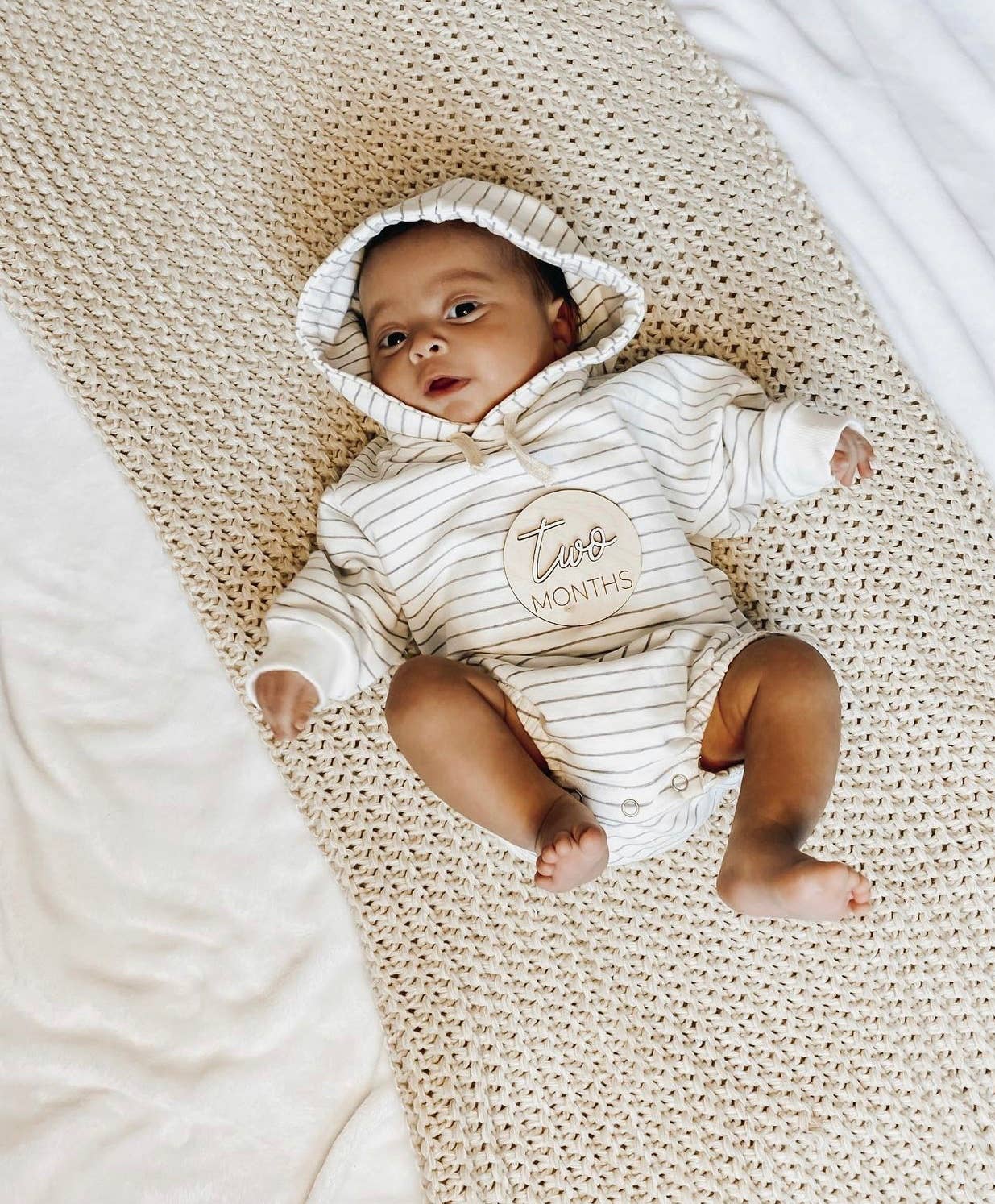 Striped Hooded Romper