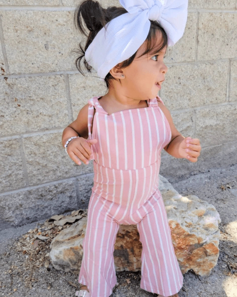 Bell Bottom Suspender Jumpsuit