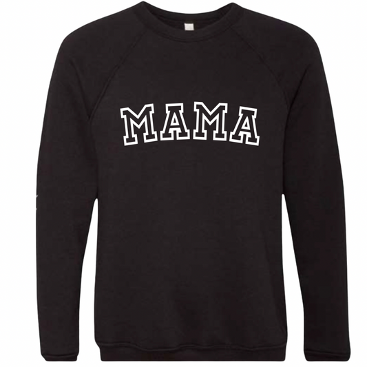 MAMA Oversized Crewneck Sweatshirt | Black