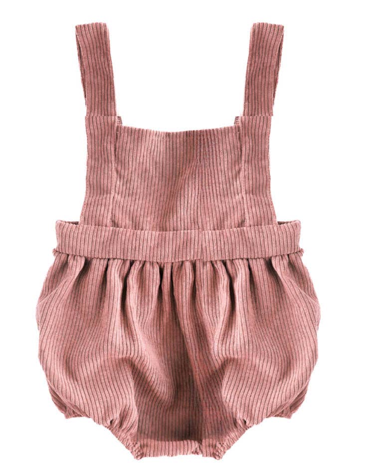 Dolly Suspender Bubble Romper | Dusty Rose