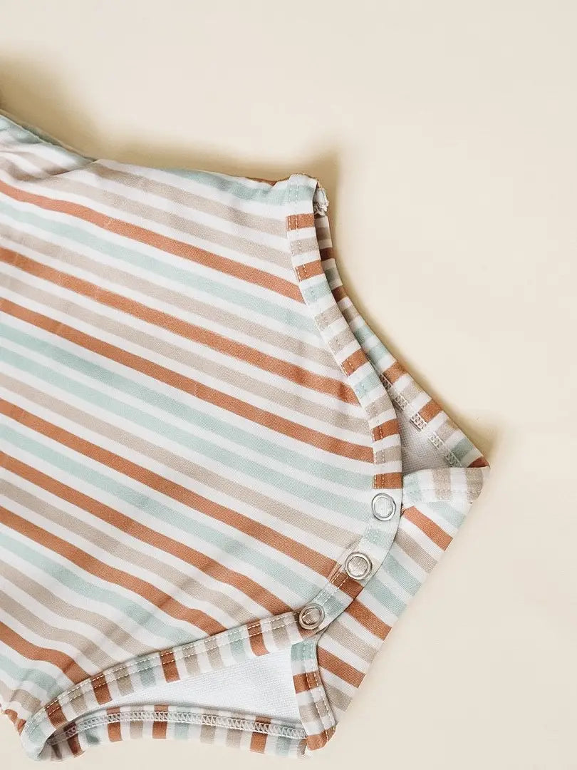 Summer Stripes Cross-Back Swim Suit