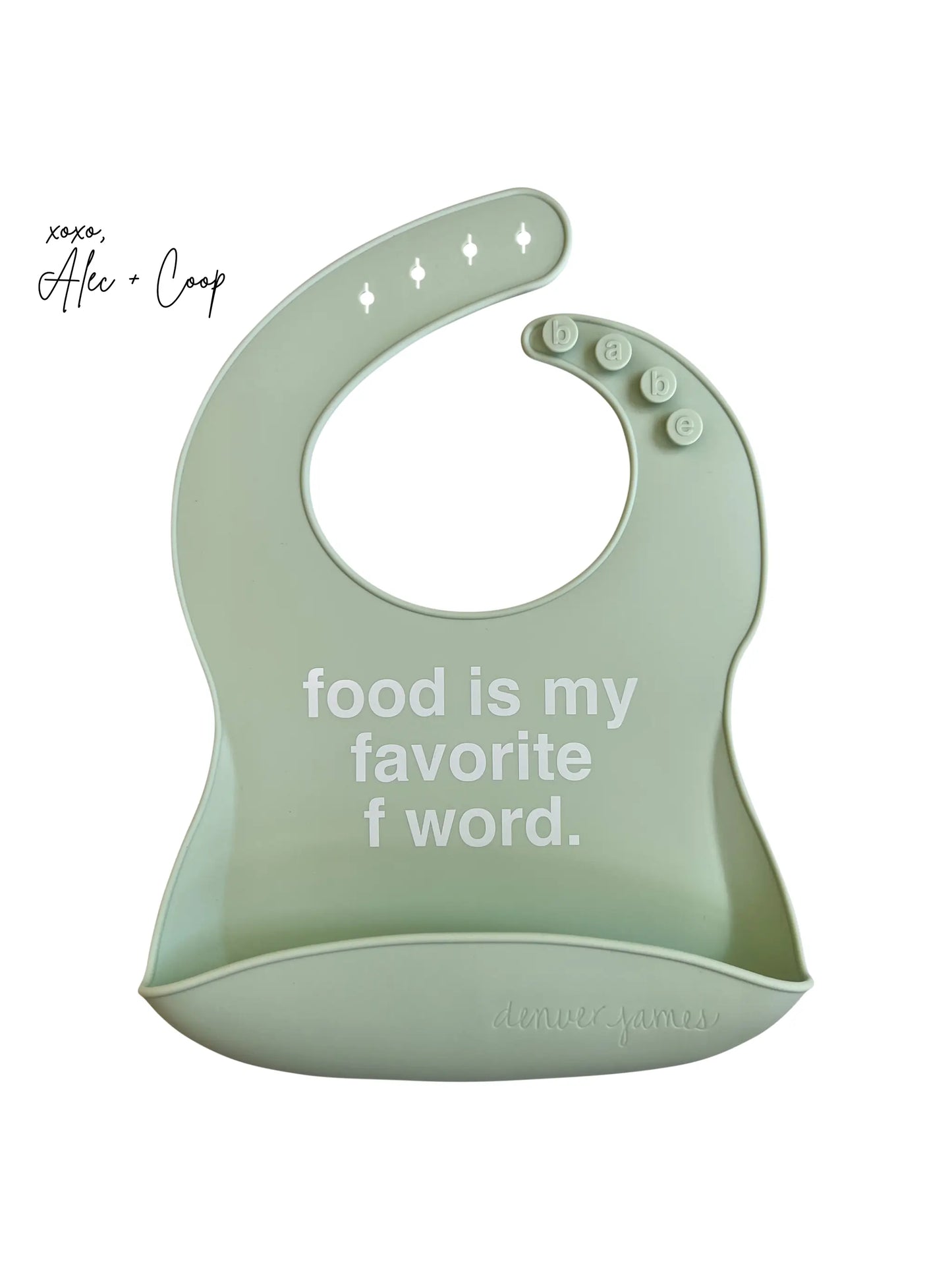 FOOD IS MY FAVORITE F WORD Silicone Bib