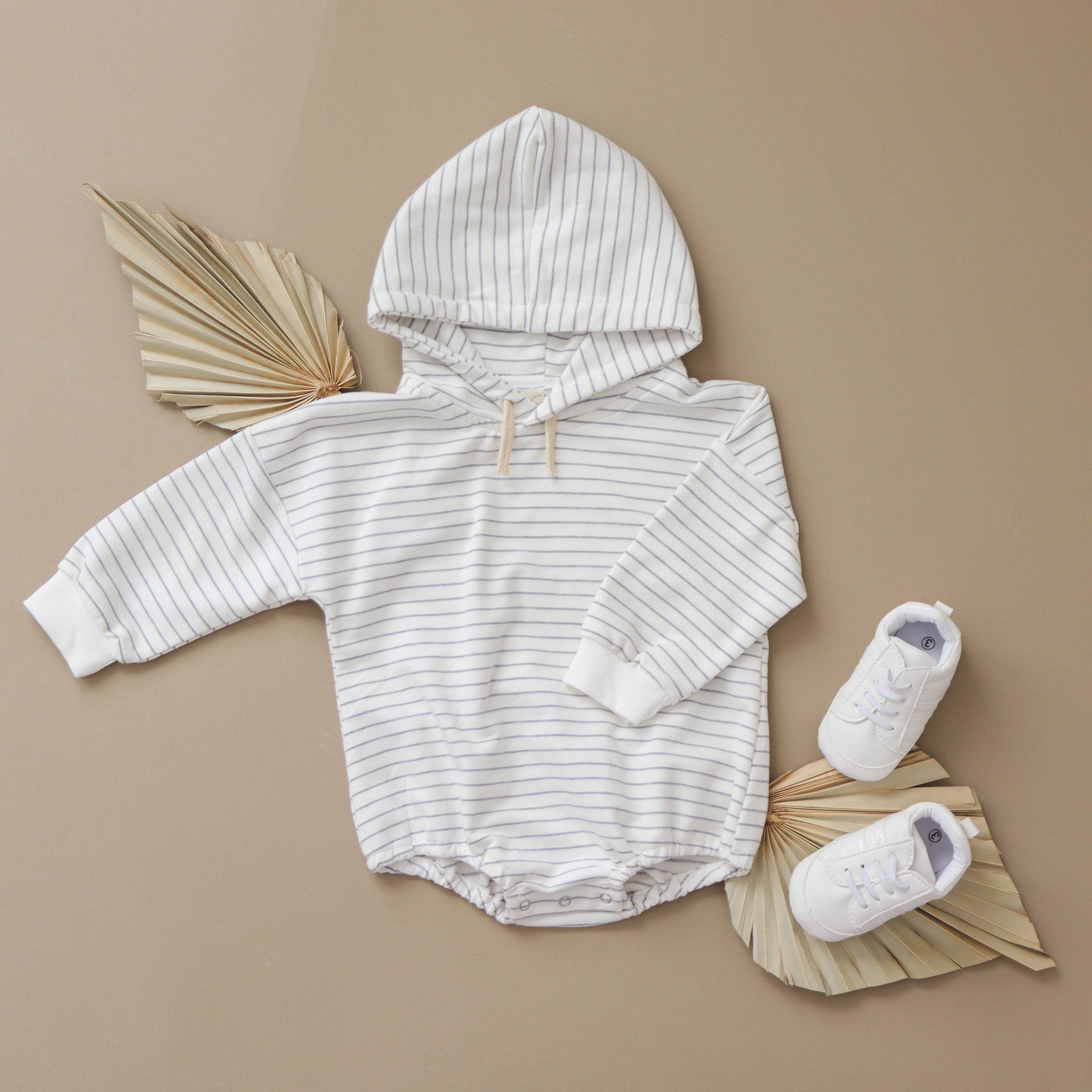 Striped Hooded Romper