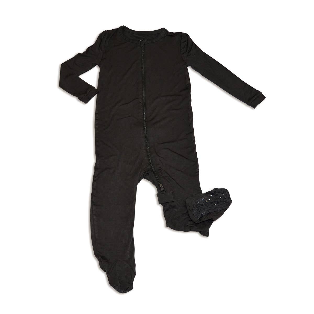 Bamboo Zipper Footie Pajama | Charcoal