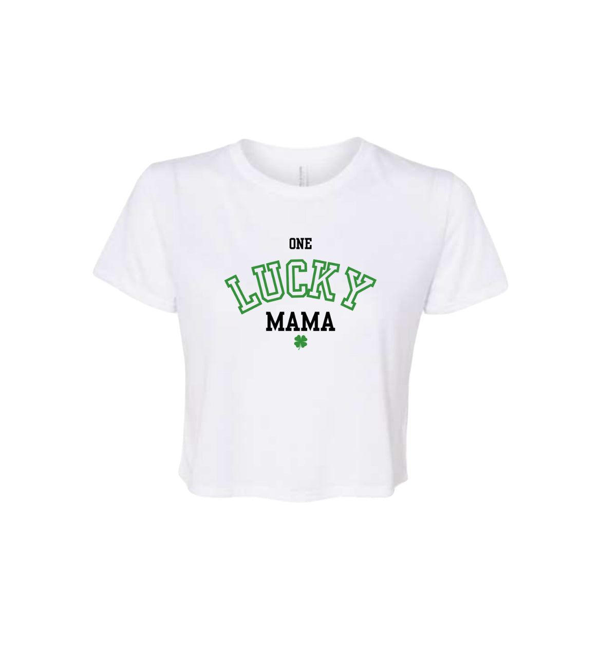 ONE LUCKY MAMA Crop Tee
