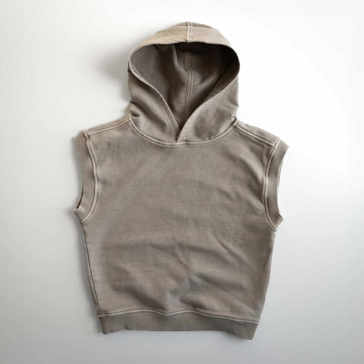 Distressed Sleeveless Hoodie