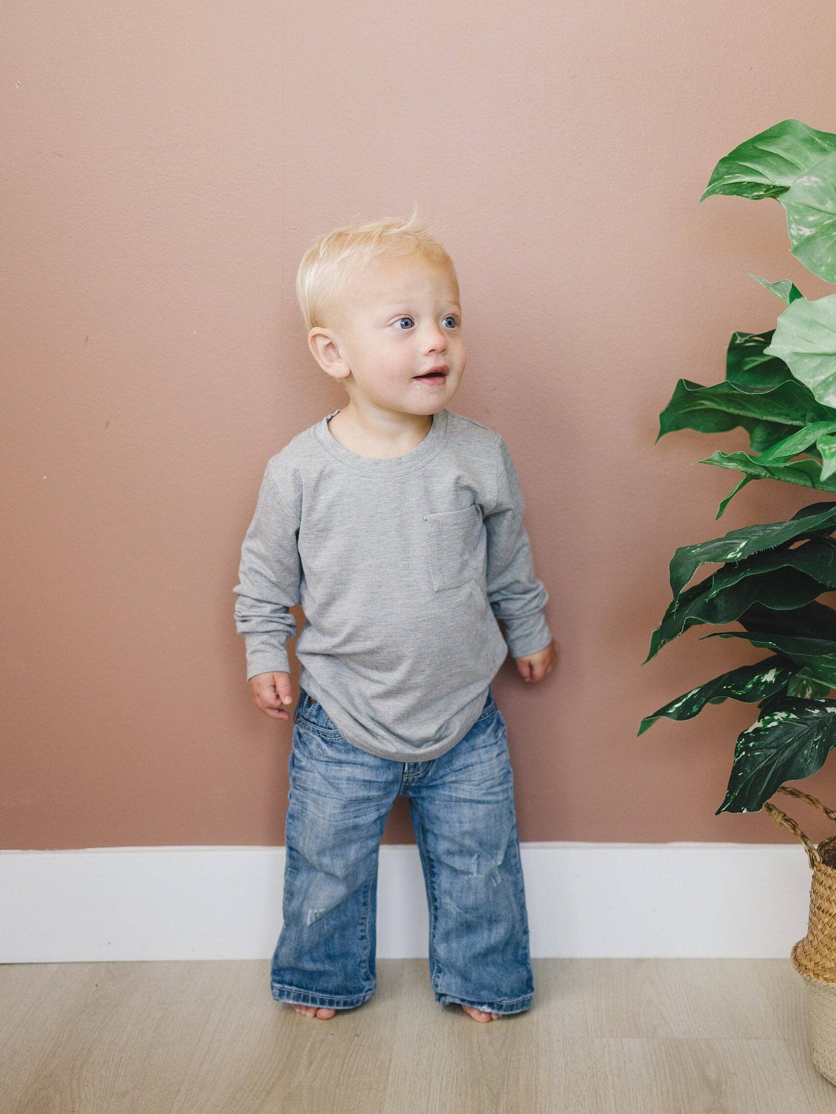 Bamboo Pocket Long Sleeve | Heathered Gray