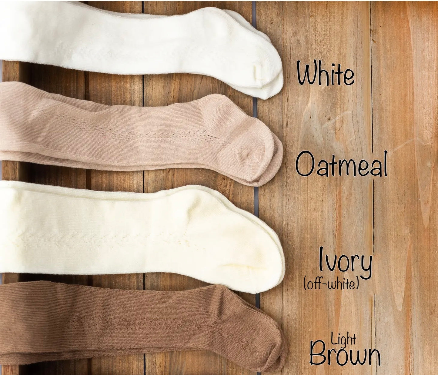 Ivory Cotton Knit Stocking Tights