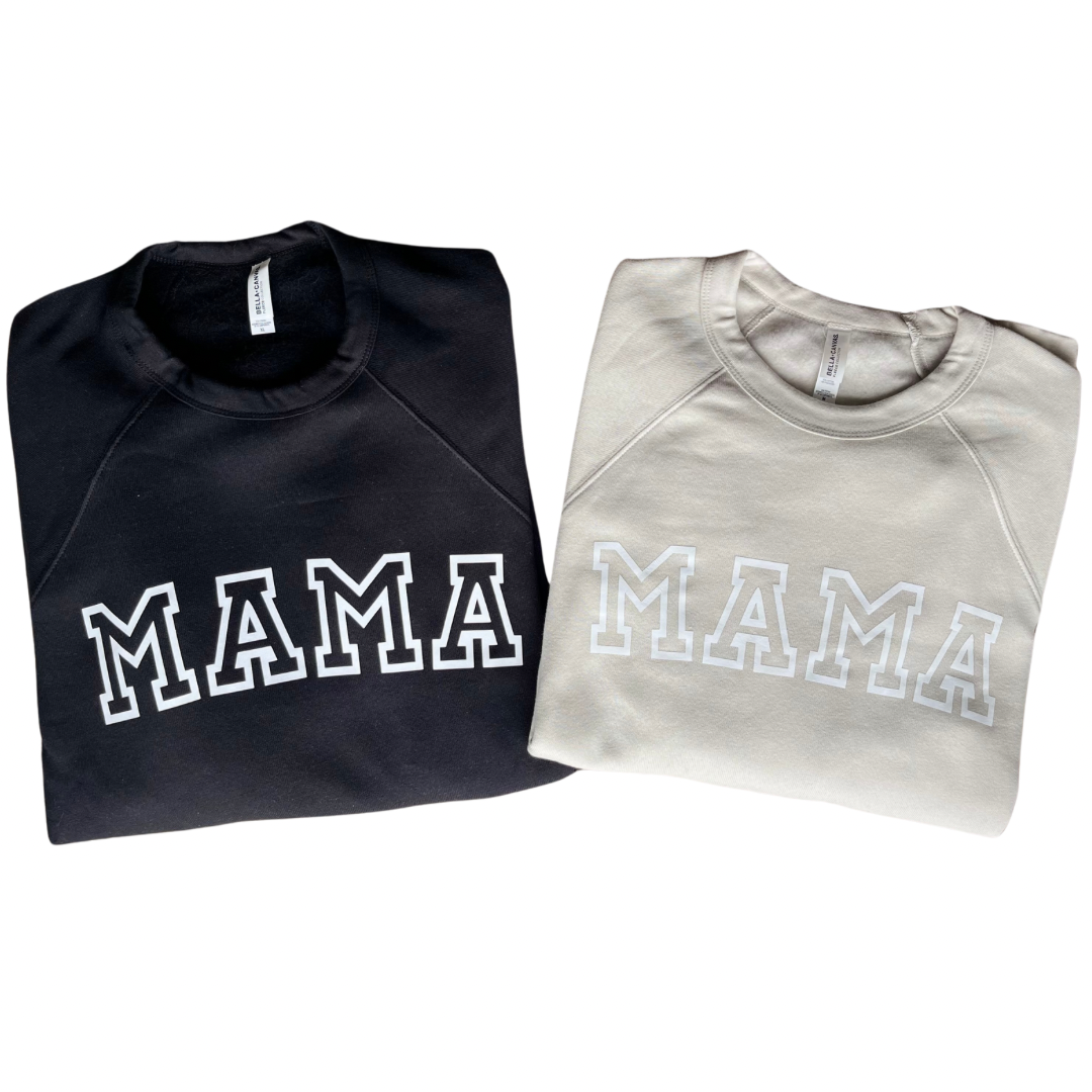 MAMA Oversized Crewneck Sweatshirt | Black