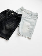 Bermuda Denim Shorts - Slate Gray