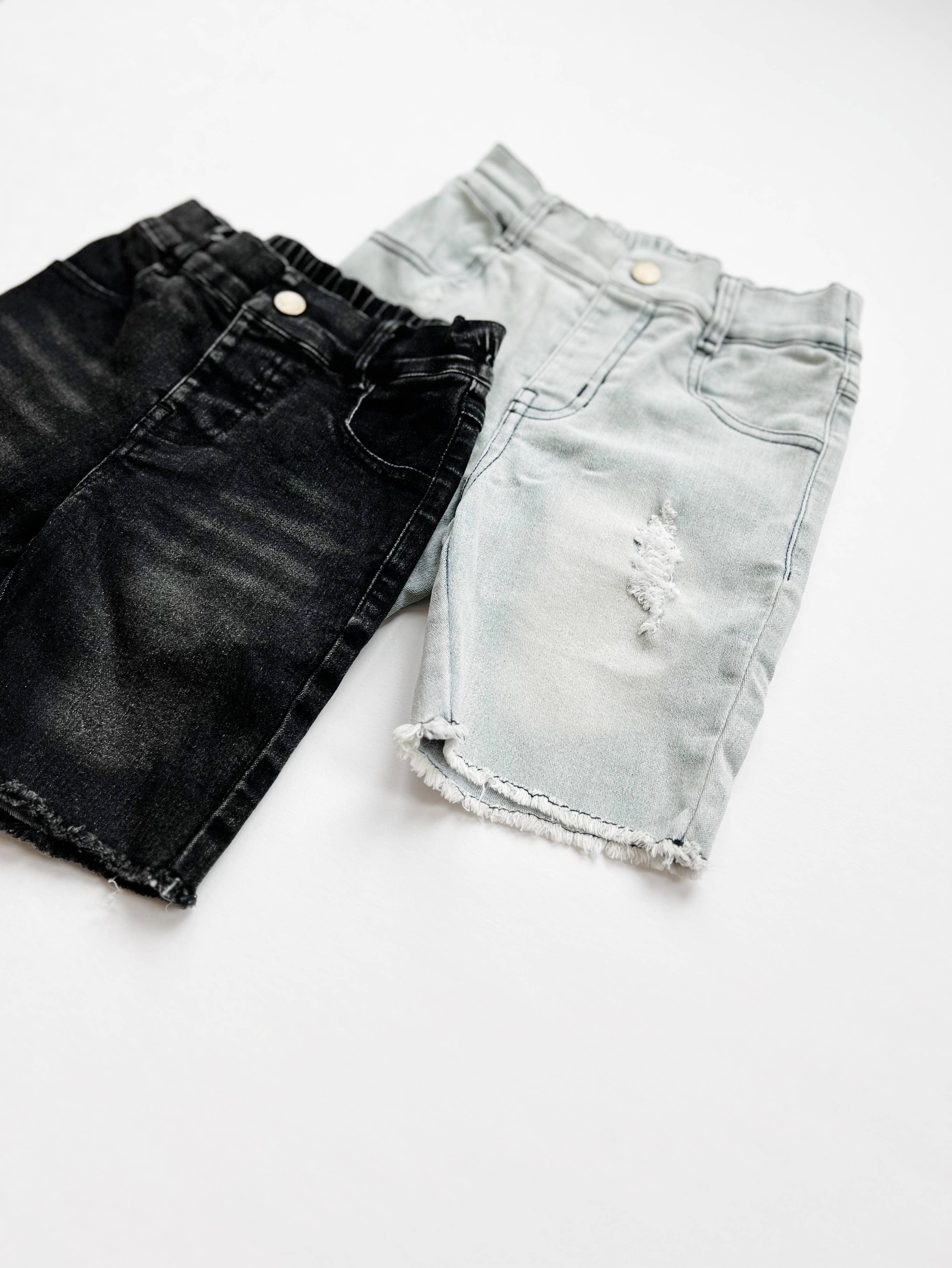 Bermuda Denim Shorts - Slate Gray