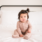 Organic Cotton Ribbed Footie | Mocha